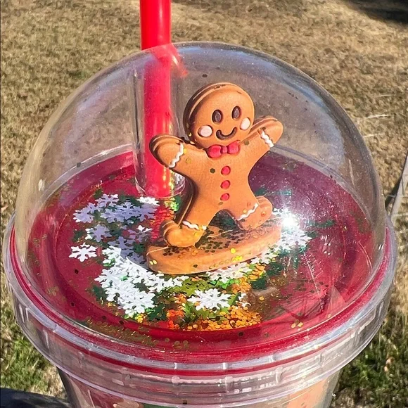 Festive Holiday Tumbler with Straw 16oz - Picture 3 of 5